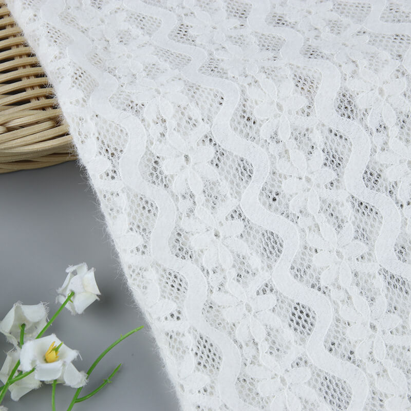 Lace Fabric Feather Nylon Warp Knit Wholesale Supplier 4
